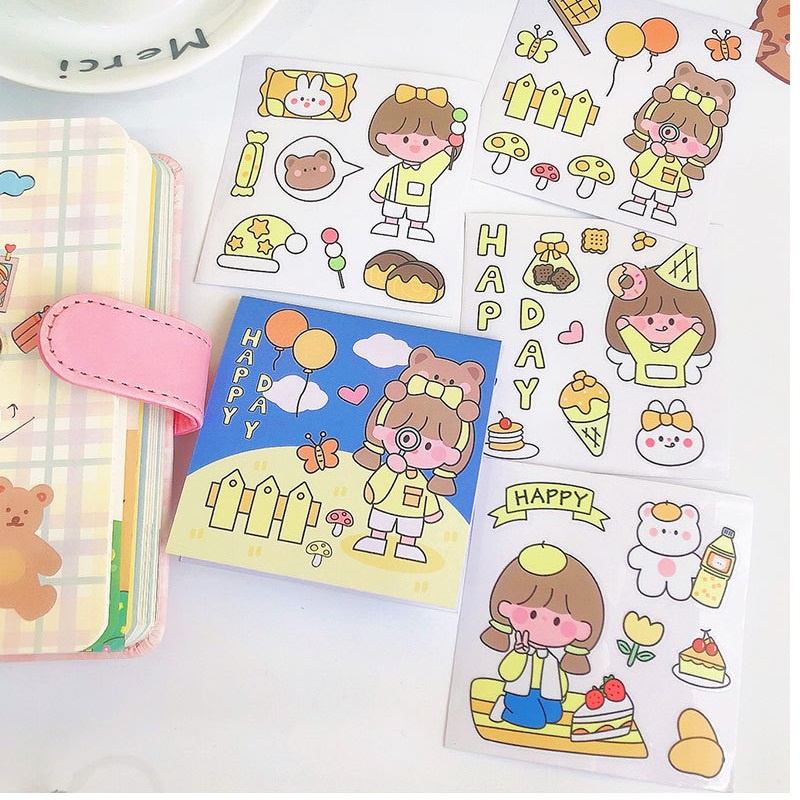 Miếng Dán Trang Trí Mini Chống Thấm Nước Họa Tiết Dễ Thương