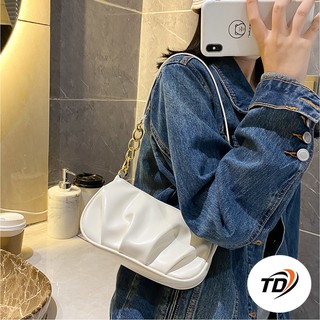 TÚI KẸP NÁCH MINI NỮ DA PU MỀM DÁNG NHÚM XINH XẮN HOT TREND TD 148