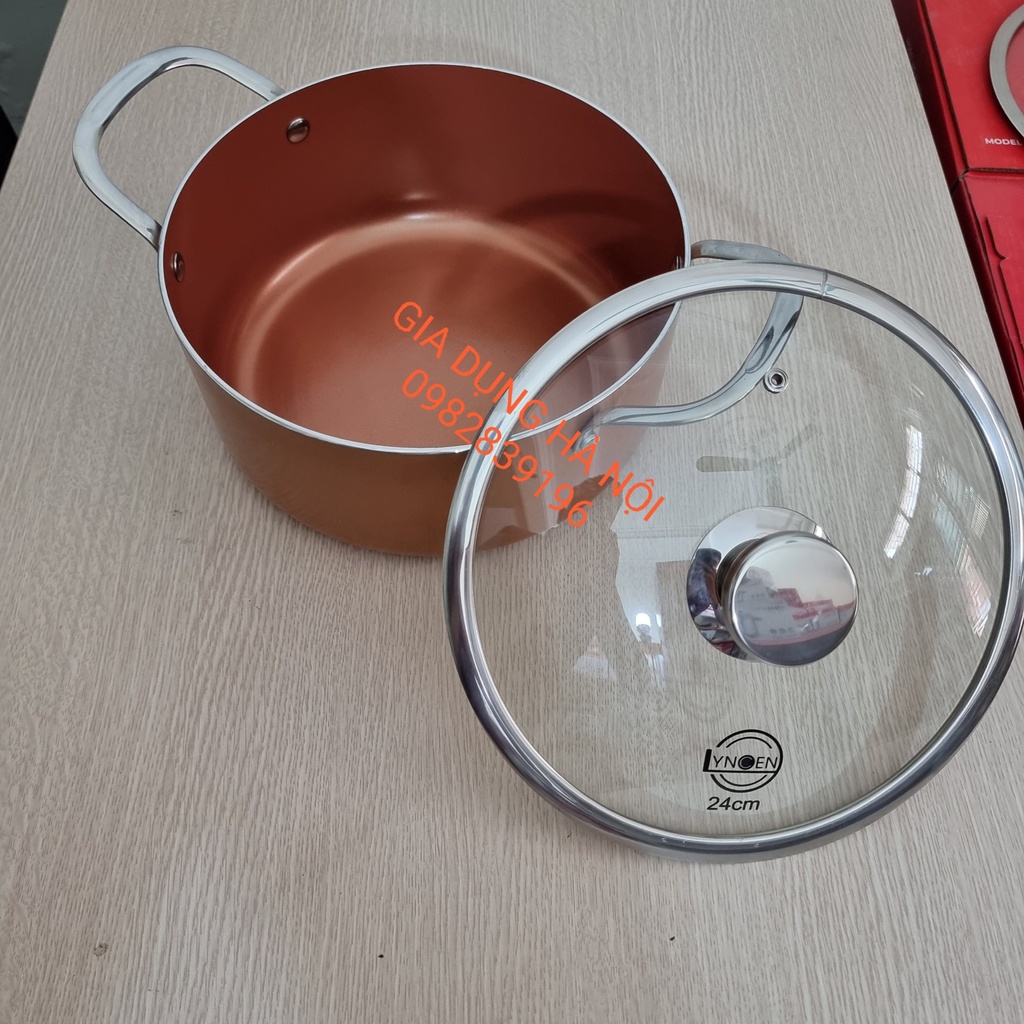 Nắp vung kính inox nồi chảo Lyncen 16cm 18cm 20cm 22cm 24cm 26cm 28cm 30cm