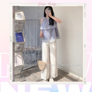 Áo yếm voan tơ tiểu thư - Áo khoét vai cổ nơ phong cách Hàn Quốc