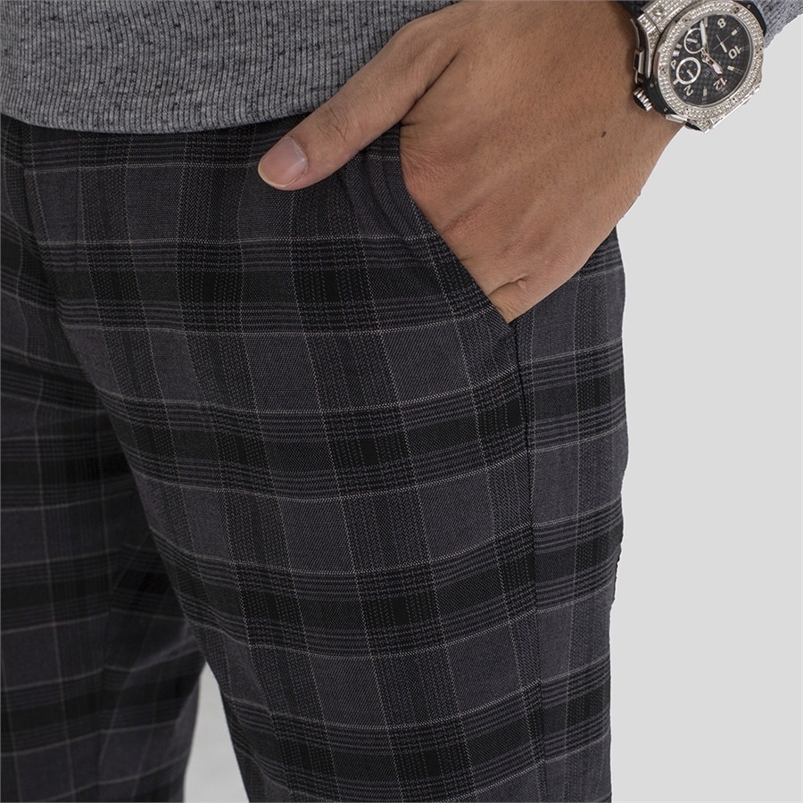 Quần âu nam ARISTINO họa tiết kẻ tinh tế, thời thượng, quần đứng dáng trẻ trung - ATR03709