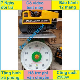 Máy rửa xe sakura áp lực cao - Hàng công ty - Tặng bình xịt tuyết