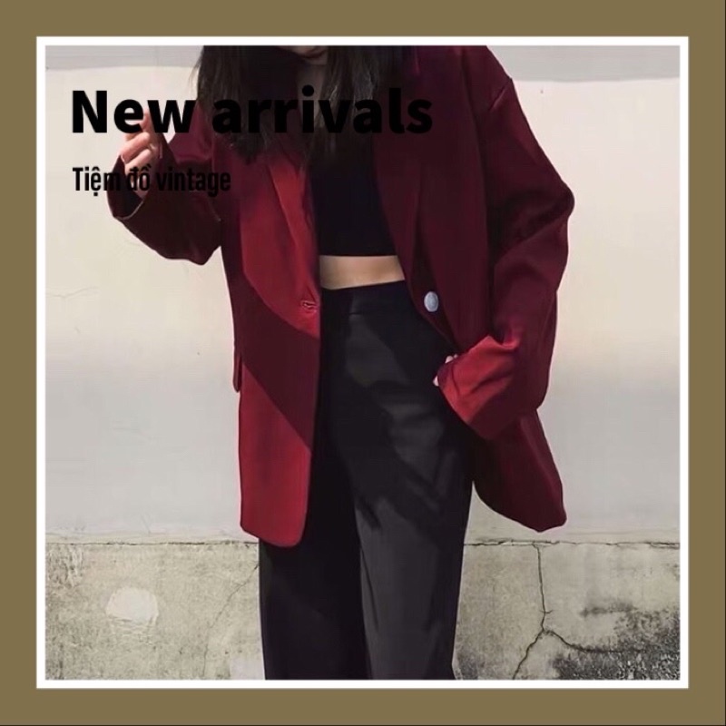 Áo Blazer đỏ đô một cúc