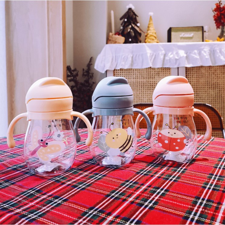Bình Tập Uống Nước Có Van Chống Sặc Dung Tích 300ml Cho Bé