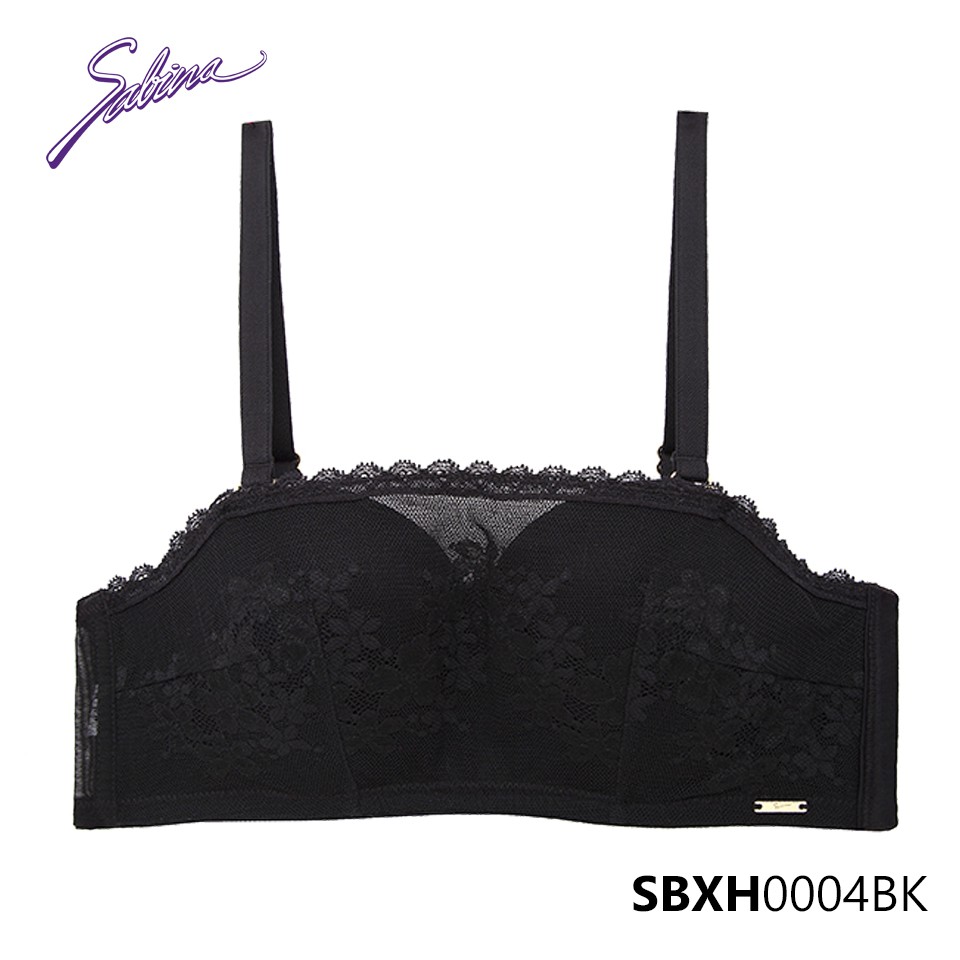 Combo Áo Lót Cup Ngang Mút Dày Vừa Phối Ren Và Quần Đồng Bộ Màu Đen Fashion Soft Doomm By Sabina SBXH0004BK+SUXH0004BK | BigBuy360 - bigbuy360.vn