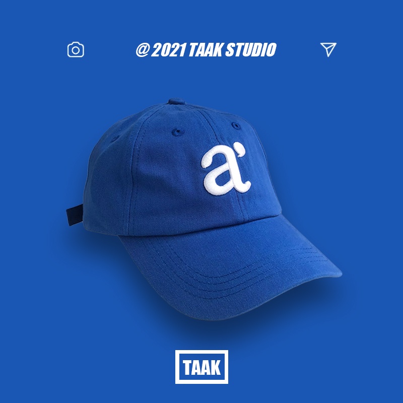 Mũ Lưỡi Trai Mềm Thêu Chữ a Phong Cách Hàn Quốc Thời Trang Thu Đông Cho Nam Và Nữ