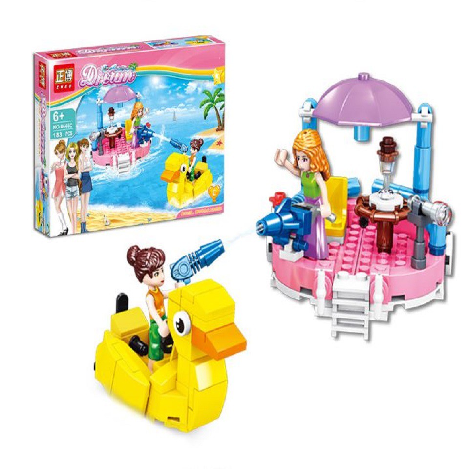 Đồ chơi lego lắp ghép công viên nước cho bé