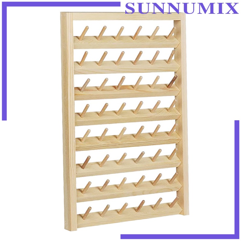 [SUNNIMIX] Multi-Spool Sewing Thread Rack, Wall-Mounted Sewing Thead Holder, Organizer Shelf for Mini Sewing, Quilting, Jewelry, Embroidery