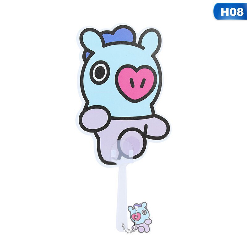 Quạt Mini Cầm Tay Họa Tiết Hoạt Hình Bts Bt21 Dễ Thương