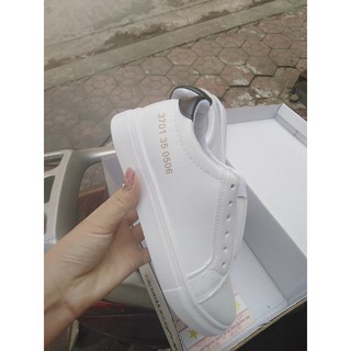 Giày Sneaker nam, nữ trắng cổ thấp (031)