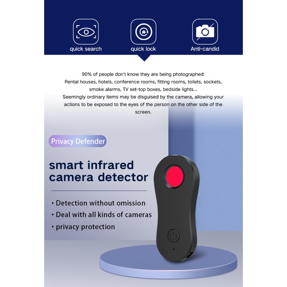 Coza Máy Dò Camera Giấu Kín Chống Gián Điệp Khách Sạn Tiện Dụng Máy Dò Khách Sạn Du Lịch Không Dây Giám Sát Tránh Di Động Máy Dò Camera Ô Tô