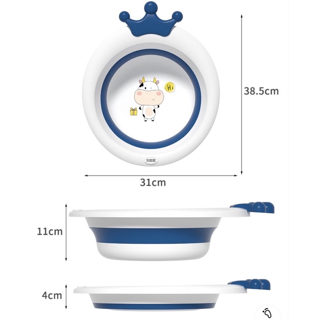 Chậu rửa mặt gấp gọn vương miện