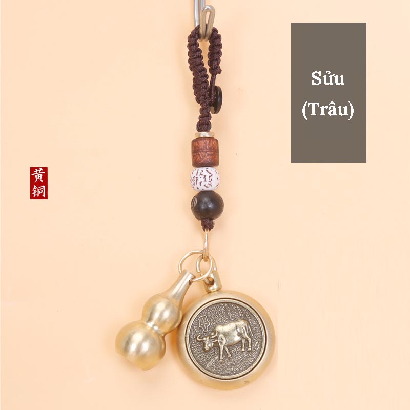 Móc Chìa Khóa Ô Tô Xe Máy 12 Con Giáp Phong Thủy Tài Lộc Phú Quý – Dây Dù VERSION 1 CarZone