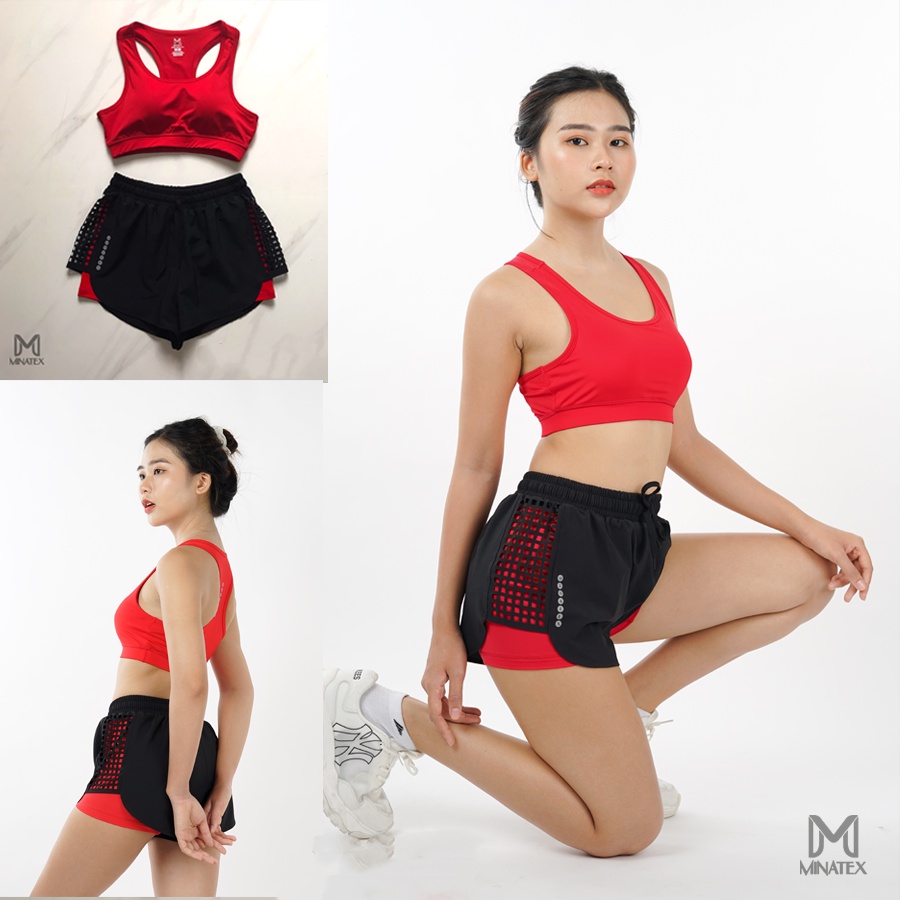 Bộ bra tập gym yoga earobic Minatex