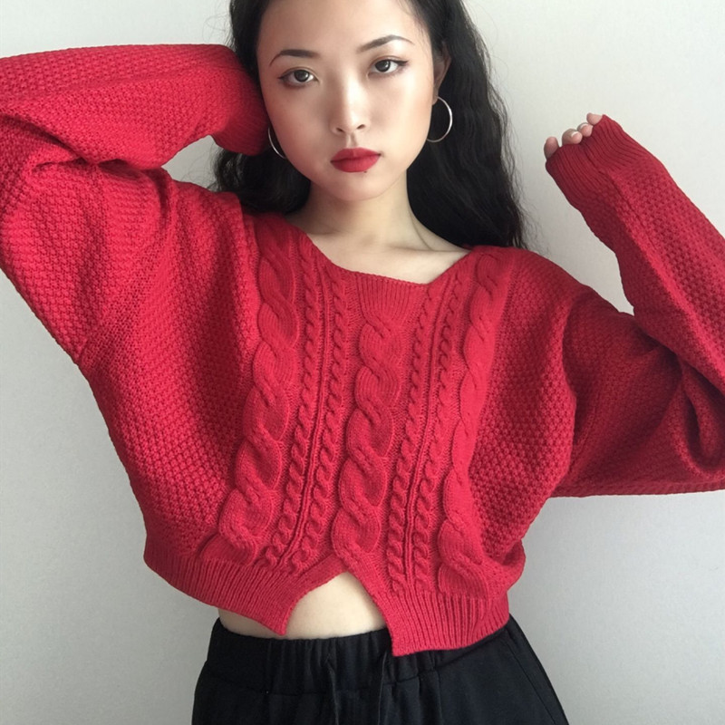 Áo Sweater Tay Dài Cổ Tròn Dáng Rộng Thời Trang Mùa Thu Cho Nữ