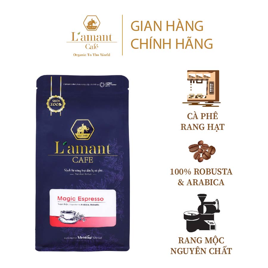 Cà phê hạt rang L’amant Magic Espresso - L’amant Magic Espresso Roasted Coffee