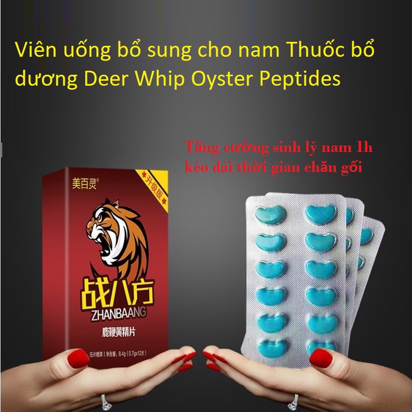 (hộp 12 viên) Kẹo ngậm kéo dài thời gian chăn gối,tăng cường sức mạnh mẽ ở nam giới hiệu quả gấp 50 lần