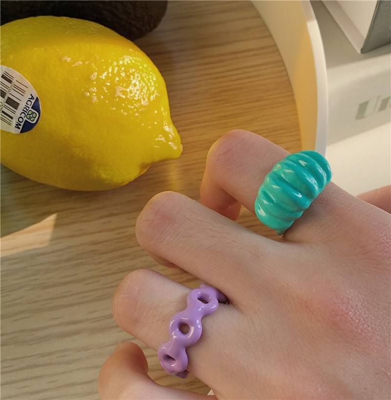 IF ME Nhẫn Không Đối Xứng Thiết Kế Điều Chỉnh Được Thời Trang Dành Cho Bạn Nữ