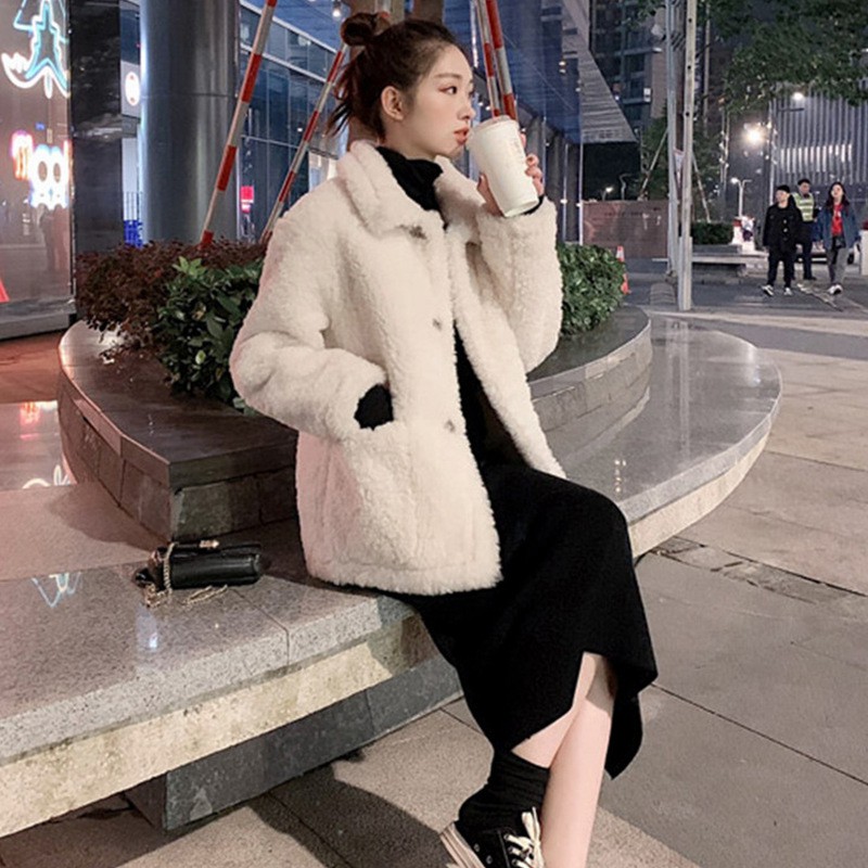 Set đồ nữ áo lông cừu váy len dài giữ nhiệt tốt, phong cách Hàn Quốc phù hợp mùa đông, Áo lông váy len may kỹ size SML