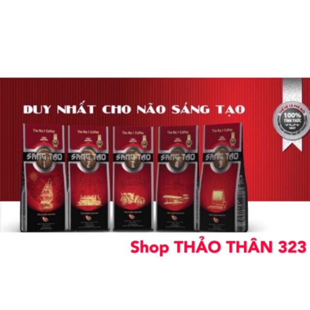 Cà Phê Trung Nguyên Sáng Tạo 1,2,3,4,5 Rang Xay Gói 340g