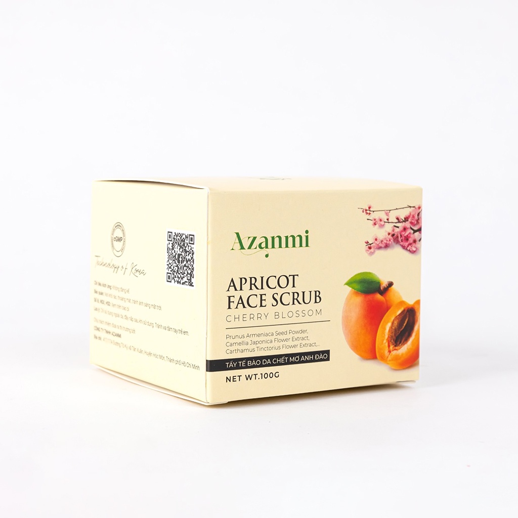 Tẩy tế bào chết body Mơ Hoa Anh Đào Azanmi cho làn da mềm mại và rạng rỡ 100G - Pretty Valley Store