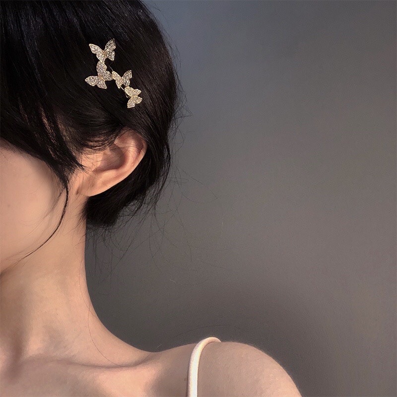 Kẹp tóc đính đá lấp lánh thời trang cho nữ