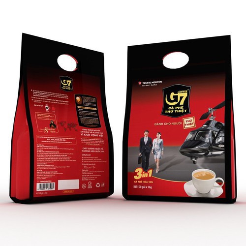 dhtn  dhtn Combo 2 bịch cafe hòa tan G7 3 in 1 - sp có tem xác thực - 1 bịch 50 g - 2bg7