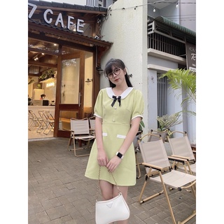 Đầm Tweed Cổ Bèo