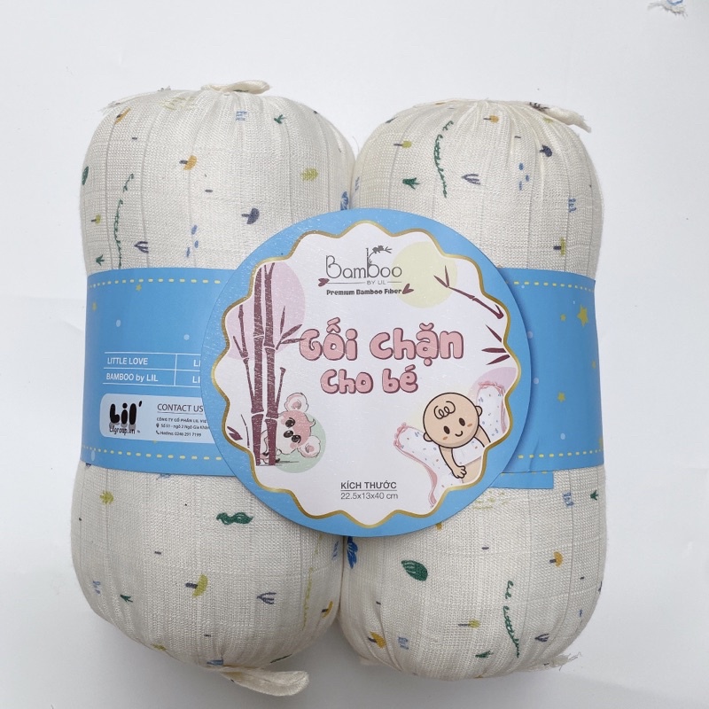 Bộ gối chặn bằng bông organic cho bé, vải sợi tre