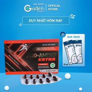 Pro Amino Extra - Hỗ trợ tăng cường sức khỏe, nâng cao sức đề kháng, giúp ăn ngon - Hộp 60 viên