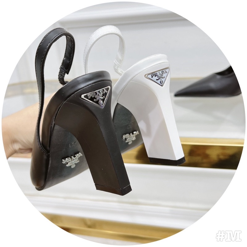 Sandal prada gót dẹt mũi nhọn fullbox