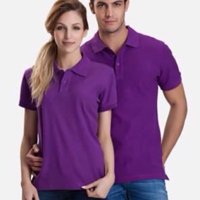 Áo Thun Nam Ngắn Tay Cổ Bẻ Màu Tím / Full sezi Nam và sezi nữ / Full 20 mầu