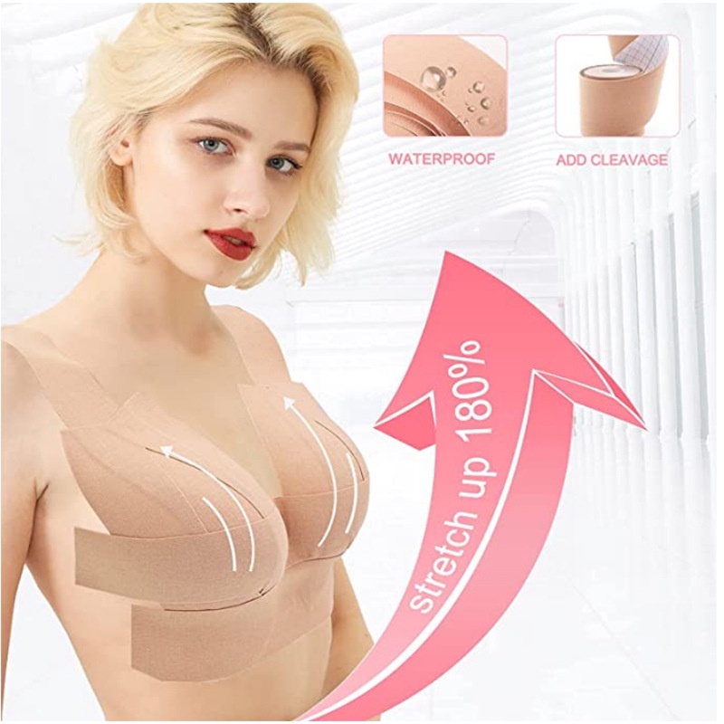 Cuộn Băng Keo Dán Nâng Ngực, Miếng Dán Ngực Dạng Cuộn Siêu Mềm Tạo Nhiều Kiểu Đa Dụng Cho Nữ