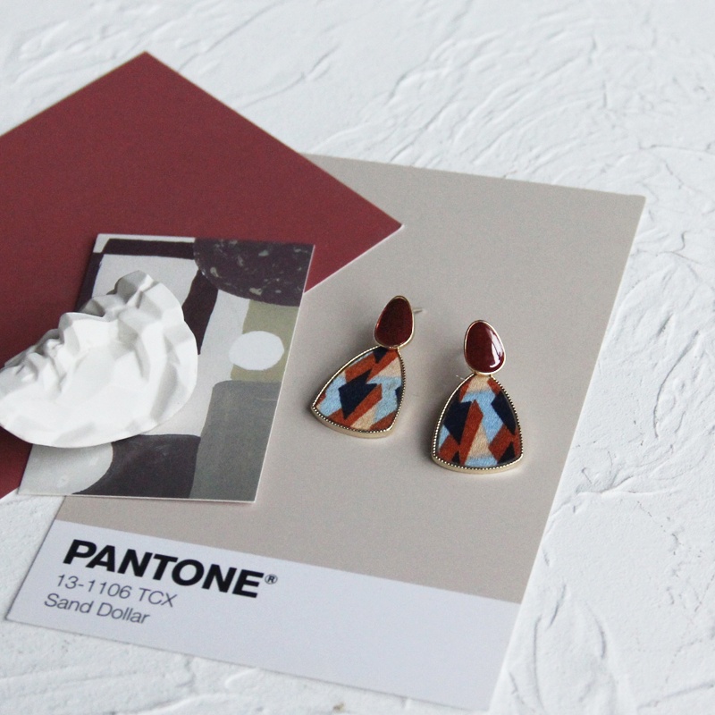 Bông Tai Mạ Bạc 925 Họa Tiết Da Báo Phong Cách Hàn Quốc Dễ Phối Đồ