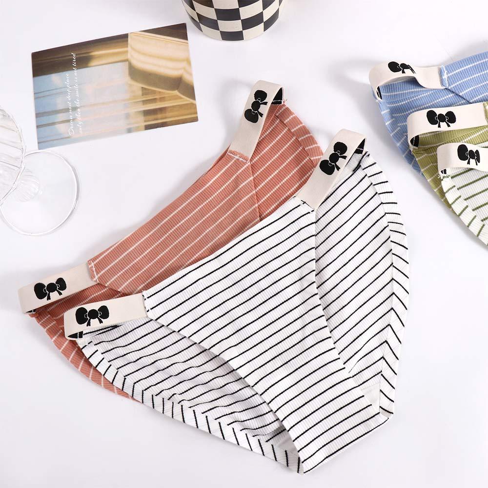 SOMEDAYZL Quần Lót Lưng Thấp Hoạ Tiết Kẻ Sọc Thiết Kế Thoáng Mát Cho Phái Nữ