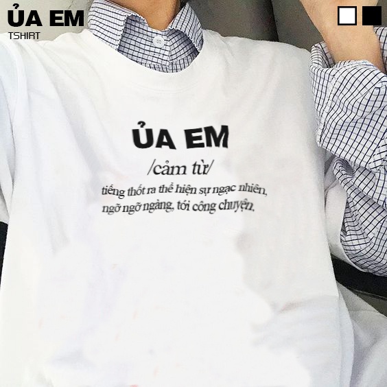 Áo phông Funny Logo: Ủa em 100% Cotton cho nam / nữ / unisex by The Runaway