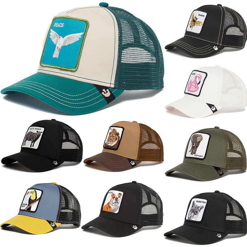 Mũ Lưỡi Trai Phối Lưới Họa Tiết Hoạt Hình Gấu Hổ Freedom Trucker