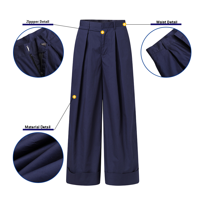 Quần Dài ZANZEA Ống Rộng Màu Trơn Phong Cách Vintage Cho Nữ | BigBuy360 - bigbuy360.vn