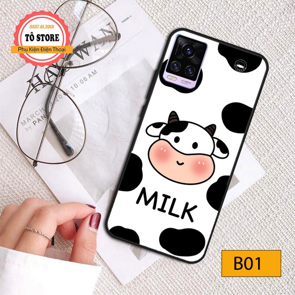 Ốp lưng Vivo Y21 / Y21S / V20 / Vivo V20 Pro / Vivo V21 / Vivo Y20 / Vivo Y20S in hình bò sữa đáng y