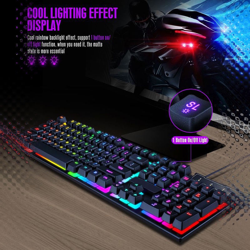 Bộ bàn phím và chuột chơi game có dây cho PC Laptop PS4 Xbox ☆Jfsmart