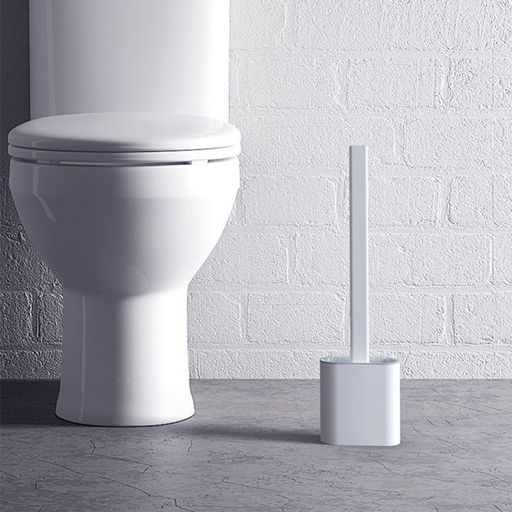 Cọ Bồn Cầu Silicon Cọ Chà Toilet Thông Minh Có Ống Đựng Dán Tường COTANOW