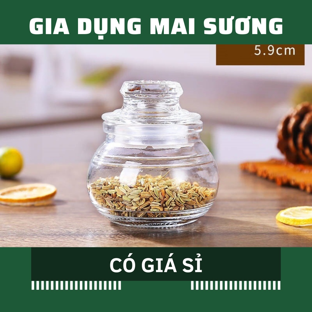 [Giá Sỉ] HŨ THỦY TINH ĐỰNG GIA VỊ, THỰC PHẨM LOẠI XỊN