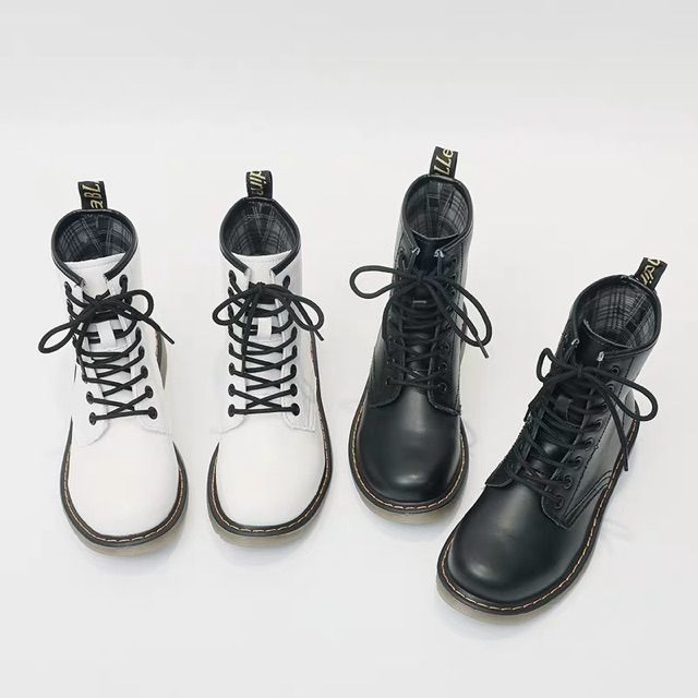 [ORDER 10 NGÀY] Boots nữ cao cổ da PU đế bệt