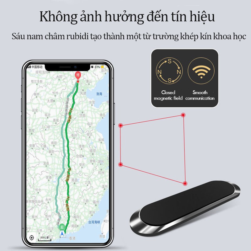Giá đỡ điện thoại từ tính trên ô tô, giá đỡ điện thoại từ tính dải nhỏ ， Giá đỡ bảng điều khiển trên ô tô, giá đỡ điện thoại di động có khả năng hút từ tính xoay với tất cả bộ dụng cụ trên ô tô điện thoại di động và máy tính bảng.