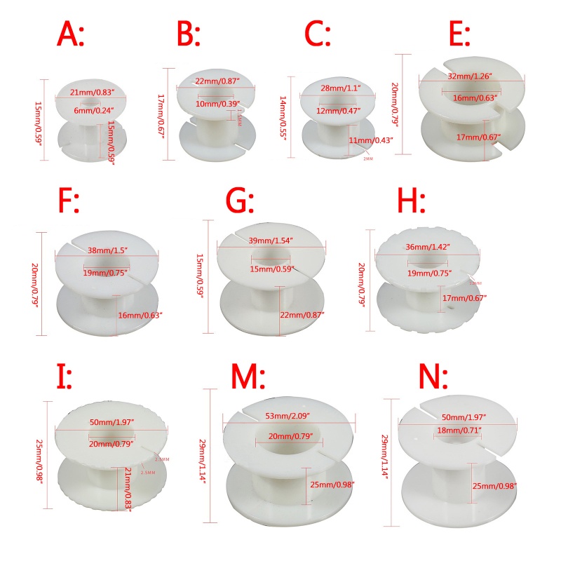 Bộ 10 Lõi Quấn Dây Loa Bằng Nhựa