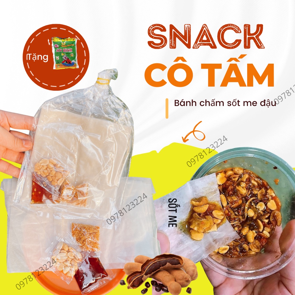 Bánh tráng me tây ninh sốt đặc biệt Bánh tráng chấm siêu ngon /Snack Cô Tấm