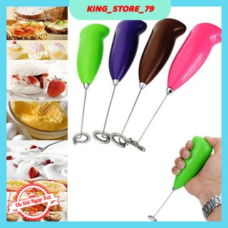 Máy đánh trứng mini cầm tay, tạo bọt cafe 3 nút điều chỉnh tốc độ đầu trộn inox không gỉ an toàn sức khỏe