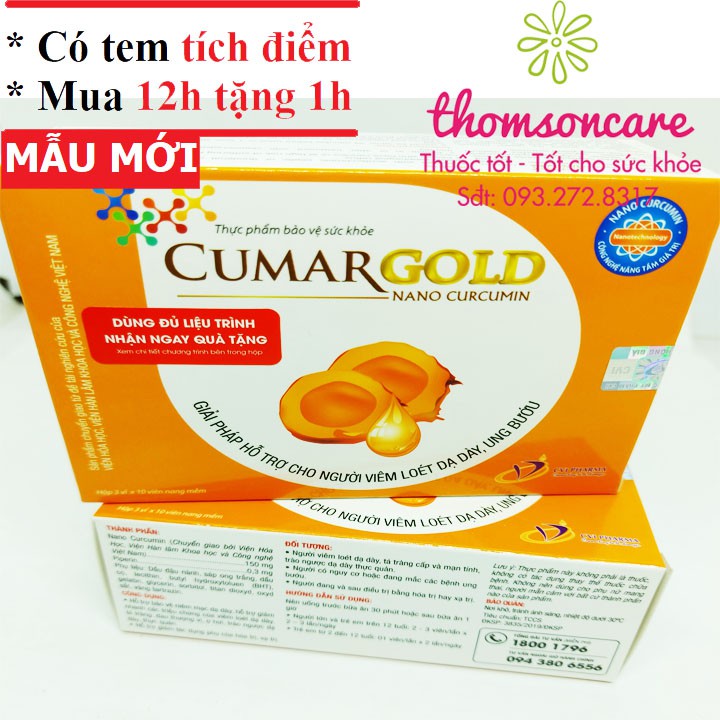 CumarGold Mẫu mới - Thêm chiết xuất gừng - hỗ trợ giảm đau dạ dày - Mua 12h tặng 1h bằng tem tích điểm | BigBuy360 - bigbuy360.vn