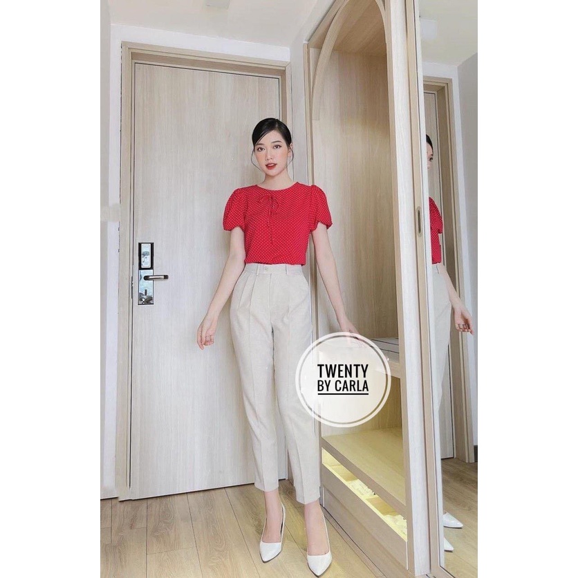 Quần Baggy Công sở Nữ Cạp Chun- Quần Âu Công Sở Nữ Cạp Chun Có cỡ to bigsize -Mã 415A