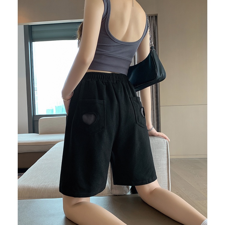 Quần Đùi Unisex TÚI HEART Form Rộng Chất Thun Cotton Mịn Mát_VIETSTAR